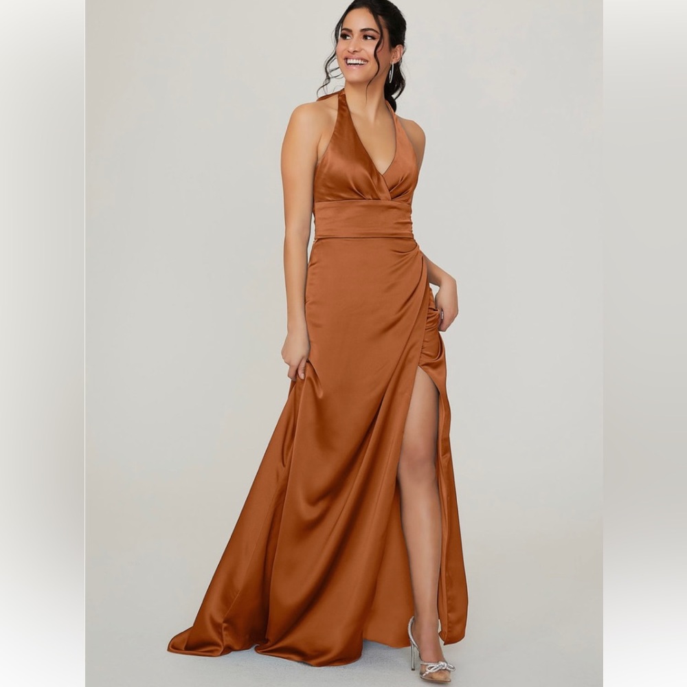 Morilee Silky Satin Bridesmaid Dress, Bronze (21797)
